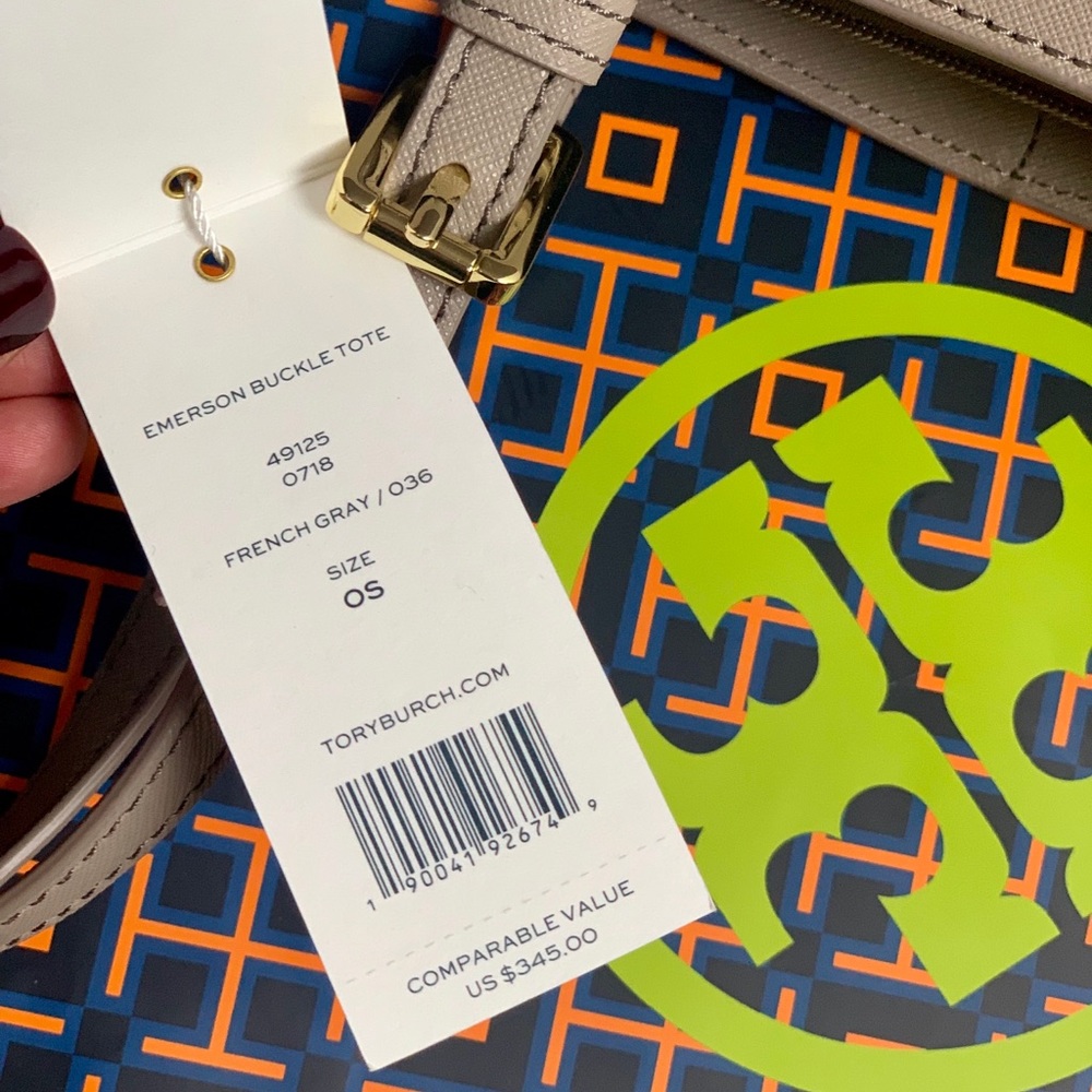 Tory Burch Leather Emerson Buckle Tote - Picture 8 of 8